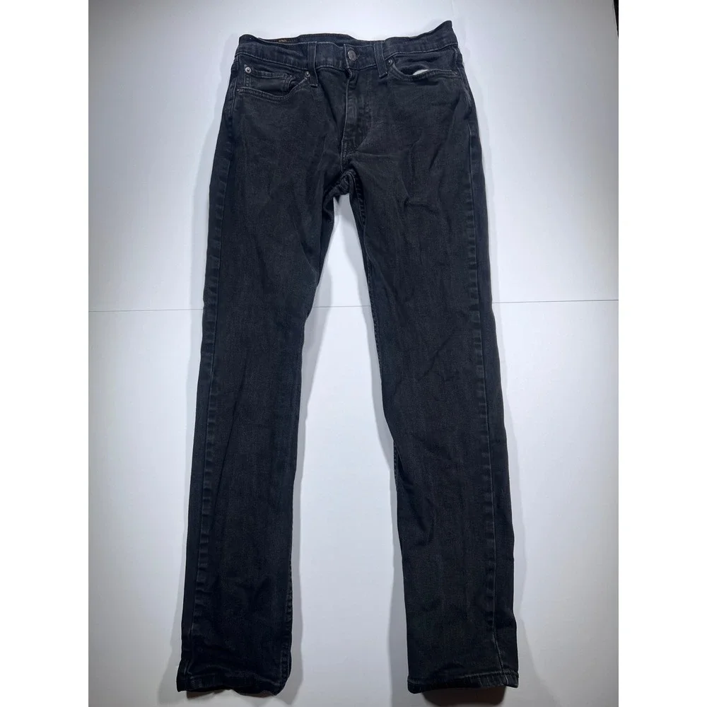 Levi's 511 Slim Fit Mens 32x32 Black Denim Stretch Casual Jeans 0672